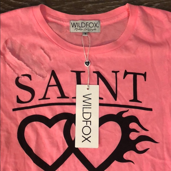 NWT Wildfox Graphic T-Shirt Size Small NEW Pink - Picture 3 of 4